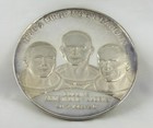 1969 Man s First Moon Landing Apollo 11 Silver 58mm Commemorative Medal   Case