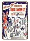 Buck Rogers Space Ranger Kit Vintage Toy Metal Tin Sign Old Reproductions