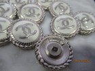 Chanel 10 Buttons   22 Mm  Over 3 4    Matte Silver  Tone  Metal    This Is For 10