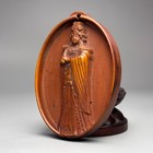 2 8   China Exquisite Boxwood Hand-carved Mazu Goddess Amulet Pendant W771