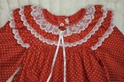 Vintage Red White Polka Dots Lace Ruffles Baby Toddler Dress 2t Valentine Fancy