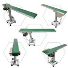 47  x5 9   Pvc Belt Flat Conveyor Single Row Leg Conveyor 110v Adjustable Speed