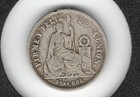 Peru 1864 3 Y b - 1 5 Sol - 90  Silver