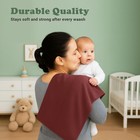 6 Pcs Large Maroon Double Layer Cotton Baby Burp Cloths Extra Absorbent Rags
