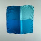 Lanvin Paris Vintage Silk Pocket Square Blue Teal 17in Made In Italy