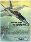 Mcdonnell Douglas F-18 Fighter Signed Poster Ad Artwork Pete Pilcher Test Pilot
