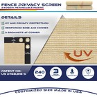 7ft Privacy Fence Screen Windscreen Garden Heavy Duty Mesh Shade Net Cover Sand