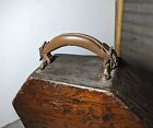 Vintage Antique Rustic Wood Purse Octagonal Box Case - Sewing  Knick Knack