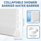 4   High Shower Threshold Water Dam  67  Long Collapsible Shower Water Splash   
