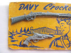 Davy Crocket Toy Flintlock Guns On Card  Antique  Never Used  Nice Original 01