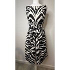 Kate Spade  jillian  Linen Sleeveless Zebra Print Dress Sz 6