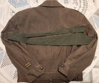 Korean War Era Ike Jacket W original Tie  Ribbons   Brass Insignia  8th Army  