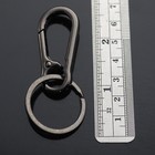 5pcs Keychain Key Ring Carabiner Clip Keyring Chain Fob Holder - Gun Metal Black
