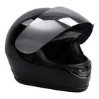 Gloss Black Dot Motorcycle Street Bike Full Face Helmet   Sliver Visor S M L Xl