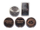 Donald J  Trump - Two 1 Troy Oz  999 Fine Silver Rounds   3 - 2020 Copper Rounds