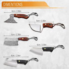 5x Damascus Butcher Pocket Knife Cleaver Worlds Smallest Mini Keychain Edc Tools