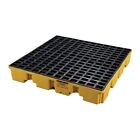 Eagle 1645  4  Drum Low Profile Secondary Containment Pallet With Drain - Yellow