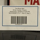 The Music Man Broadway Playbill   Stub  Early Run Mar 2022 - Hugh Jackman