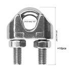 10 Pack 1 2 Inch M12 Wire Rope Clamp  304 Stainless Cable Clamps  U Bolt Saddle