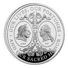 Sold Out  2025 The Two Georges 1 Oz Silver Proof Royal Mint Uk Coin Box Coa