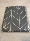 Modern Grey   White Geometric Chevron Shower Curtain Set Approx   41 x71 
