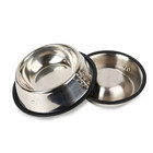 Stainless Steel Pet Bowl Anti-slip Dog Cat Food Water Dish 6 Sizes
