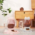 Automatic Pet Feeder Cat Dog Large Food Dispenser water Fountain Drink Bowl Dish