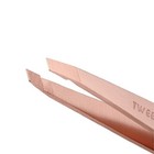 Tweezerman Rose Gold Petite Point And Slant Tweezer Set With Travel 