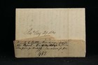 New York  Whitehall 1831 Stampless Cover  Boxed Red Straight Line Cancel