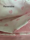 Pottery Barn Kids Organic Cotton Toddler Duvet Cover Pink W  White Hearts 36x50