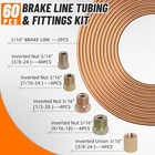 2 Sets 25 Ft 3 16  Brake Line Tubing Assortment Kit With 60 Pcs Brake Line 