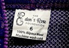 Grateful Dead Eden Rose 100  Alpaca Wool Hoodie Dancing Bears Purple Size 6