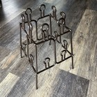 Yaffa Brown Mod Shoe Storage Rack Vintage 1980s Retro