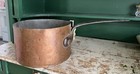 Antique Large Copper Pot Heavy 19th Century Cookware Dovetailed Patina Kitchen