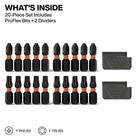 Klein Tools Slim Proflex Impact-rated Bit Set  Phillips  2 And Torx  25  20