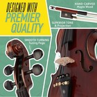 Violin 1 2 Size Beginner Set Black Solid Wood Case Bow Tuner Mendini Cecilio