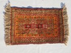 Antique Traditional Handmade Afghan Wool Multicolor Rug 68x46cm