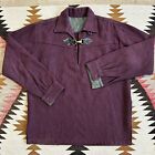 Vintage 1940s 50s Wool Fisherman Smock Shirt - Burgundy