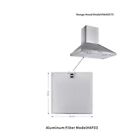 2-pack Aluminum Filters For Vissani 30 In  Pyramid Wall Mount Range Hood  wa0575