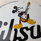 Vintage Gibson Guitars - Mickey Mouse Porcelain Gas Pump Service Station Sign