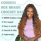 Liyate Goddess Braids Crochet Hair 24 Inch 7 Packs Pre Looped Boho Crochet