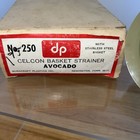 Nos Vtg Avocado Sink Basket Strainer Duracraft No 250 Celcon W Original Box