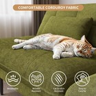 70 Inch Futon Sofa Bed Supplementary Unit For Diy Larger Sofa Olive Green