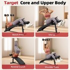 Sit Up Bench     4 Adjustable Heights For Core Workouts   Decline Bench Press