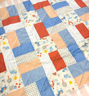 Baby Quilt Boy s Handmade Patchwork Crib Blanket 39  X 39  Farm Animals New