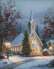 Christmas Church - Diy Chart Counted Cross Stitch Patterns Needlework Dmc Color