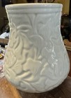 Vintage Celadon Korean Porcelain Vase W  Flowers  6    Tall 5    Wide Signed X Qian