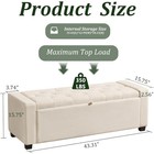 Ottoman With Storage tufted Storage Bench With Safety Hinge holds  upholstered
