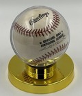 Csp Gold Base Baseball Holder Protective Display Case For Balls Gold Pedestal