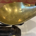 1800s Antique Cast Iron Candy Store Kitchen Balance Scale Brass Scoop B